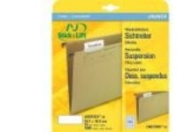 Avery L6021REV - Hvit - 16.9 x 45.7 mm 1600 stk (25 ark x 64) flyttbare opphengsarkivetiketter
