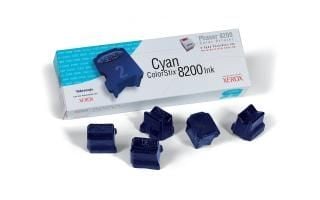 Xerox C-orStix Phaser 8200 - Cyan - solid blekk - for Phaser 8200B, 8200DP, 8200DX, 8200MB, 8200MDP, 8200MDX, 8200MN, 8200N