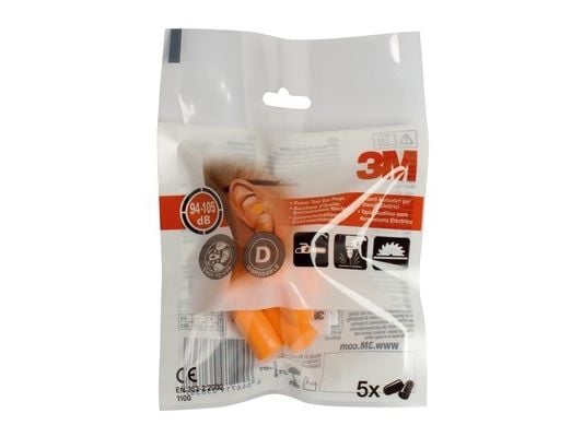 3M 1100C, Engångsöronproppar, Orange, 37 dB, Skum, Blåsa, 10 styck