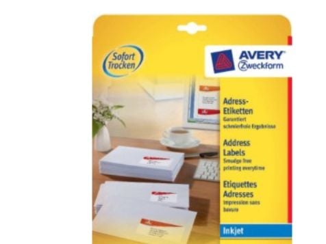 Avery Zweckform J8177 - Hvit - 42.3 x 99.1 mm 300 etikett(er) (25 ark x 12) adresselapper