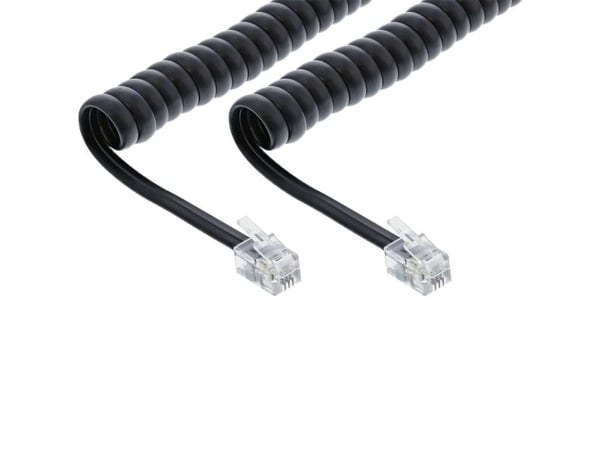 InLine 18895, 4 m, RJ10, RJ10, Musta, urosliitin, urosliitin, urosliitin