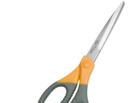 WEDO saks TITAN plus, spiss, lengde 180 mm, grå-gul ergonomiske grep med gummiert profil, spesialslip (9857)