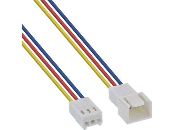 InLine 33328L, 0,6 m, Molex (3-pin), Molex (3-pin), Hankjønn, Hunkjønn, Rett
