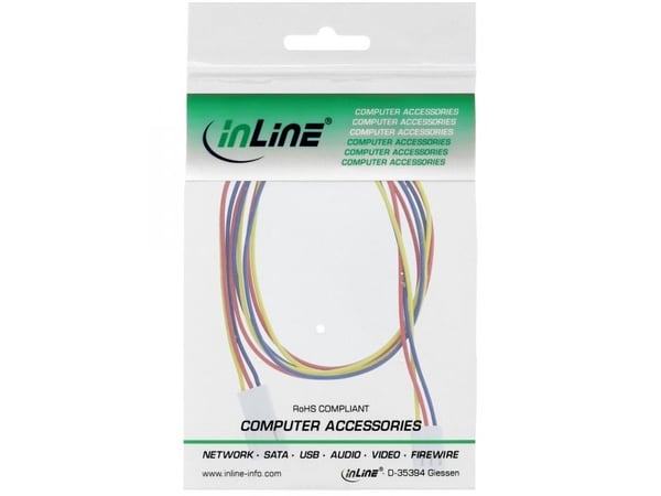 InLine 33328L, 0,6 m, Molex (3-pin), Molex (3-pin), Hankjønn, Hunkjønn, Rett