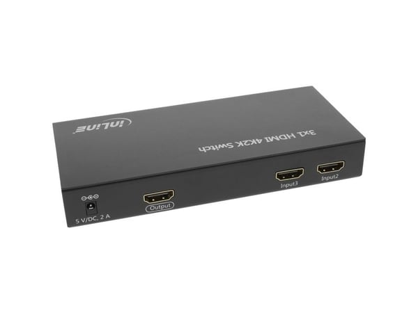 InLine? HDMI-kytkin / kytkin, 3 tuloa 1 lähtö, 4K2K, 3D, HD-ääni (65014)