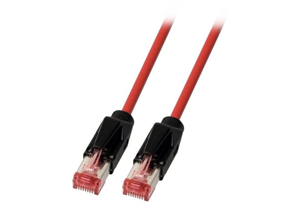 EFB Elektronik K8048PUI1, 1 m, Cat6a, S/FTP (S-STP), RJ-45, RJ-45, Sort, Rød