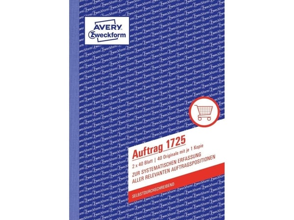 Avery 1721-5, Blå, Hvit, A5, 148 x 210 mm, 40 sider, 5 stykker