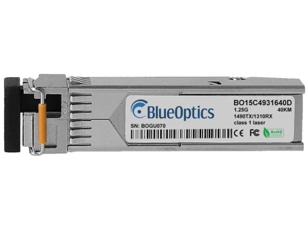 BlueOptics SFP-GE40KT14R13-BO, Valokuitu, 1250 Mbit/s, SFP, SFP, BX-D, 1490 nm