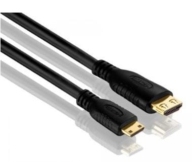 PureLink PI1200-015, 1,5 m, HDMI Type C (Mini), HDMI-tyyppi A (vakio), Musta