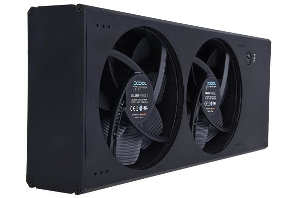 Alphacool 11608, Alumiini, Musta, 4-nastainen, 0,138 L, 2 tuuletinta, 31 dB