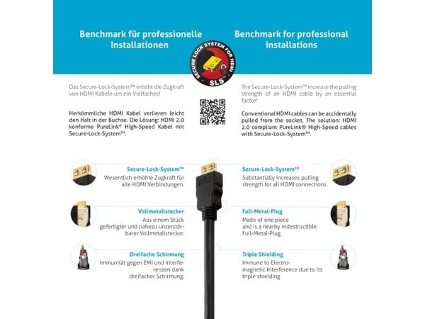 PureLink PI1005-020, 2 m, HDMI Type A (Standard), HDMI Type A (Standard), 3D, 18 Gbps, lajittelu