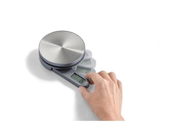 Caso Kitchen EcoMate, Elektronisk kjøkkenvekt, 5 kg, 1 g, Sølv, Rustfritt stål, Benkeplate