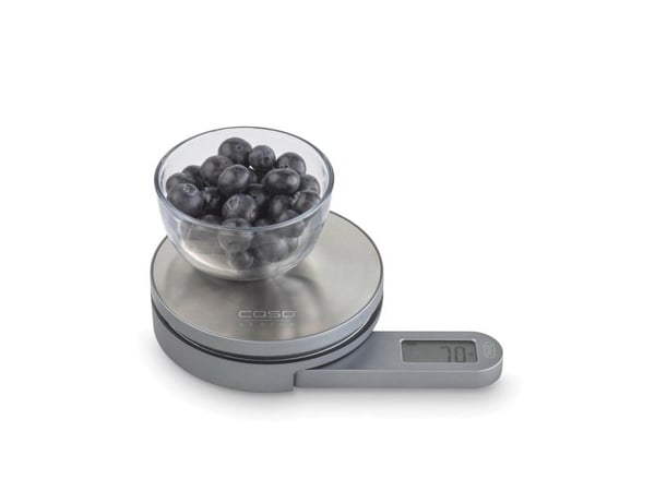 Caso Kitchen EcoMate, Elektronisk kjøkkenvekt, 5 kg, 1 g, Sølv, Rustfritt stål, Benkeplate