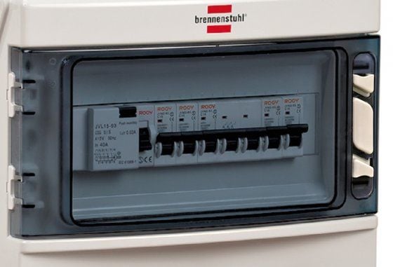 Brennenstuhl 1154900021, Grunnleggende, Vertikal, Plast, Sort, Grå, 7 AC-utganger, 2 m