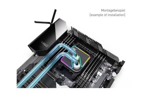 Alphacool Core 1 Aurora CPU-kjøler, ARGB - Svart