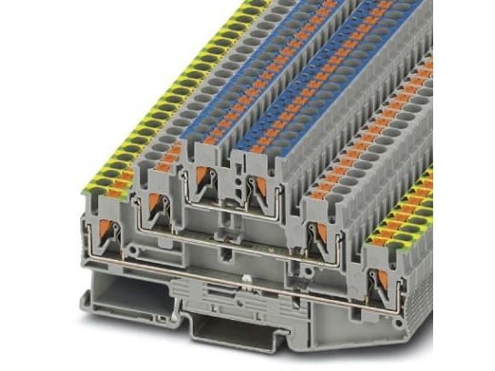 Phoenix Contact Push-In kolmipinninen liitin PT PT 2.5-PE/L/N Harmaa Sisältö: 1 kpl (3210538)