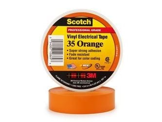 3M 35-ORANGE-3/4, Oransje, Merking, PVC, UL, CSA, RoHS 2011/65/EU, 105 °C, 20,1 m