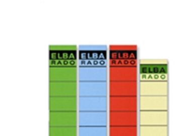 Elba Spine Label for Lever Arch Files 190 x 59 mm Red, Rød, 59 mm, 190 mm, 10 stykker, 10 ark