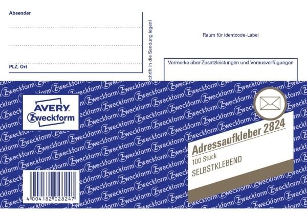 Avery Zweckform - Adressemerke - 100 ark - A6 (105 x 148 mm)
