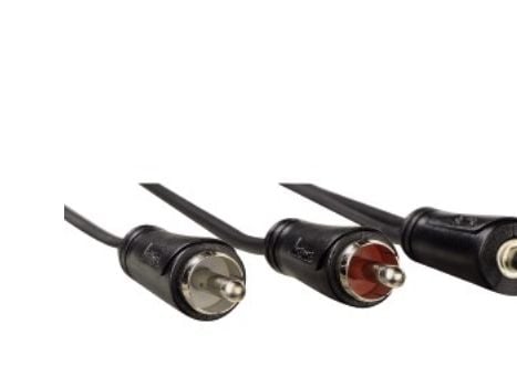 Hama - Lydkabel - RCA x 2 hann til mini-phone stereo 3.5 mm hann - 5 m - skjermet - svart