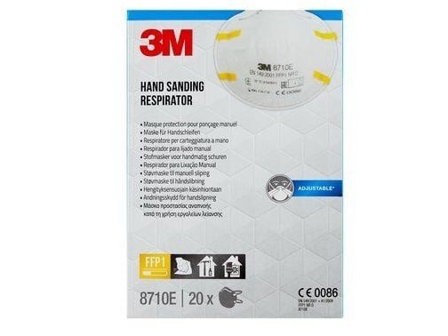 3M 8710PRO20, Kopp, FFP1, Hvit, Gult, Produksjon, 20 stykker