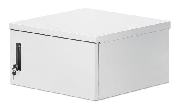 Intellinet 716086, Veggmonterbar hylle, 6U, 100 kg, Nøkkellås, Forbedret kabelføring, 31,5 kg