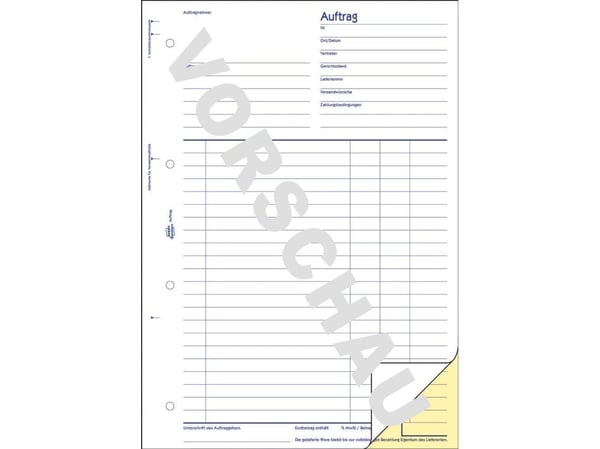 Avery Zweckform - Bestillingsskjema - 40 ark - A4 (210 x 297 mm) - dublett - karbonfri
