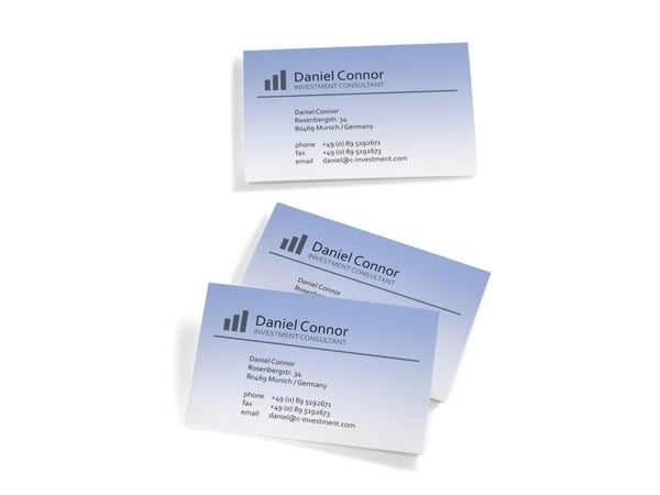Sigel Business Card 3C DP746 - Blå stigning - 85 x 55 mm - 200 g/m² - 100 kort (10 ark x 10) visittkort