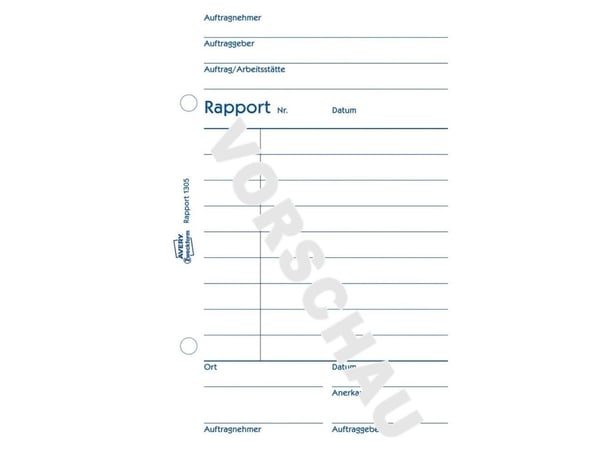 Avery Zweckform - Rapportskjema - 100 ark - A6 (105 x 148 mm)