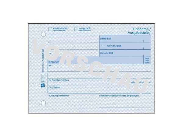 Avery Zweckform - Inntekts/utgifts-kupong - 50 ark - A6 (105 x 148 mm) - landskap