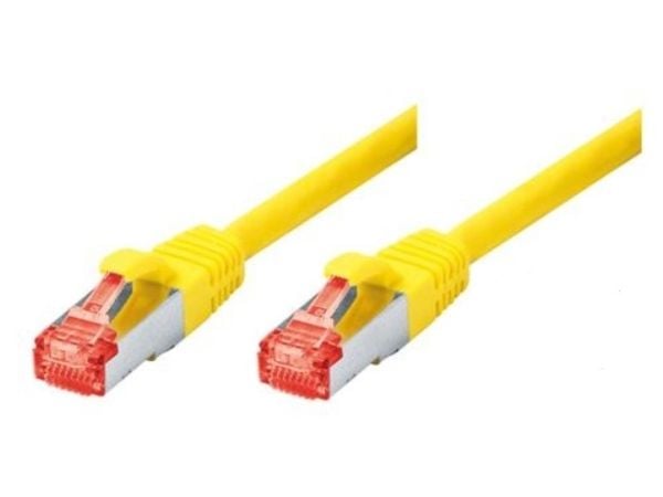 Patchkabel S-STP (PIMF), Cat 6, gul, 1,0 m patchkabel med spesielt smal knekkbeskyttelse (71501Y)