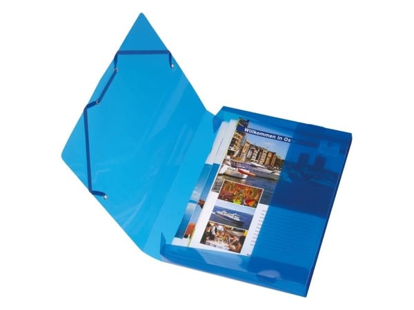 Herlitz 1948686, A4, Polypropylen (PP), Blå, 4 cm, Elastisk bånd