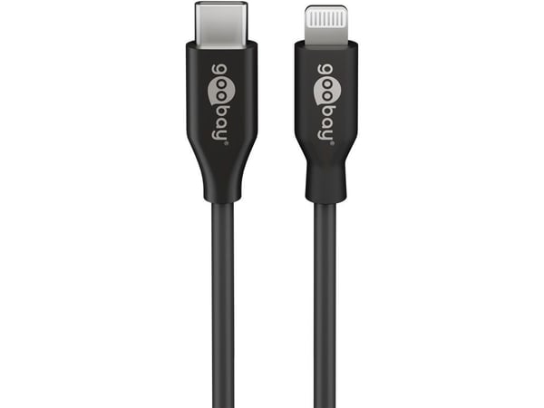 goobay - Lightning-kabel - USB-C hann til Lightning hann - 1 m - svart