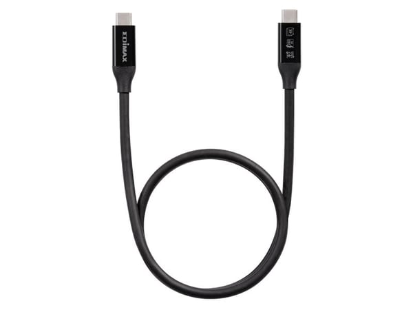Edimax UC4 Series - USB-kabel - USB-C (hane) till USB-C (hane) - USB4 / Thunderbolt 3 / DisplayPort - 20 V - 5 A - 50 cm - stöd för 4K, stöd för 5K...