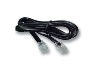 EFB Elektronik K2402SW.1,5, 1,5 m, RJ-10, RJ-10, Hankjønn, Hankjønn, Svart