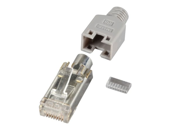 EFB Elektronik H7540.12-100, RJ-45, Grå, Hankjønn, Rett, Cat5e, 100 stykker