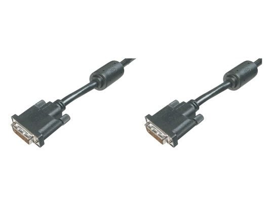 ASSMANN - DVI-kabel - dobbeltlenke - DVI-D (hann) til DVI-D (hann) - 3 m - tommelskruer