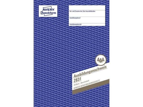 Avery 2831, Ukentlig avtalebok, 28 sider, Hvit, A4, Firkantede hjørner, 210 mm