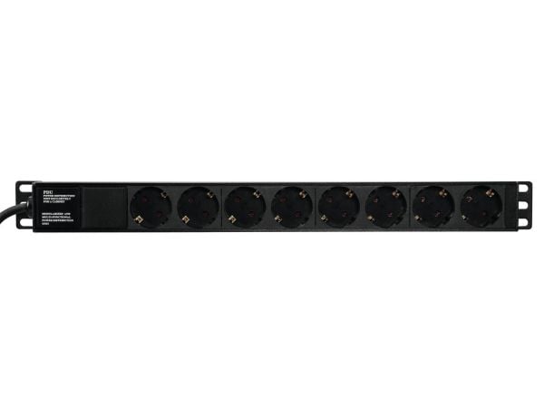 Eurolite 30240215, Grunnleggende, 1U, Horisontal/vertikal, Sort, 8 AC-utganger, 2,7 m