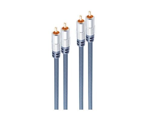 S/CONN maximum connectivity SP40105, 2 x RCA, Hankjønn, 2 x RCA, Hankjønn, 5 m, Blå