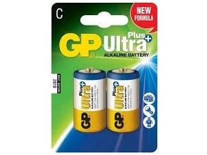 GP Batteries Ultra Plus Alkaline C, Engangsbatteri, C, Alkalinsk, 1,5 V, 2 stykker, Flerfarget