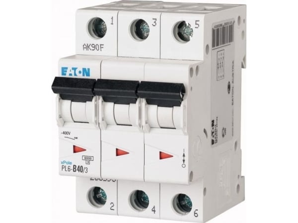 Ylivirtakatkaisija 3P D 40A 6kA AC PL6-D40/3 286617