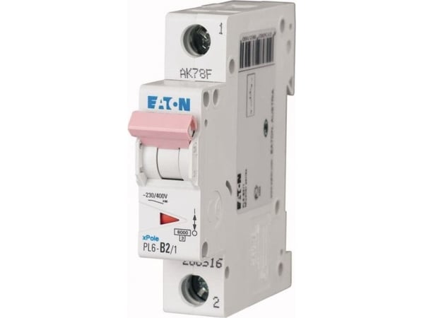 Eaton automatsäkring 1P C 16A 6kA AC PL6-C16/1 286533