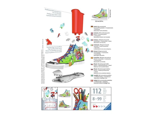 Ravensburger SNEAKER - SUPER MARIO - 3D, 108 kpl, 8 År