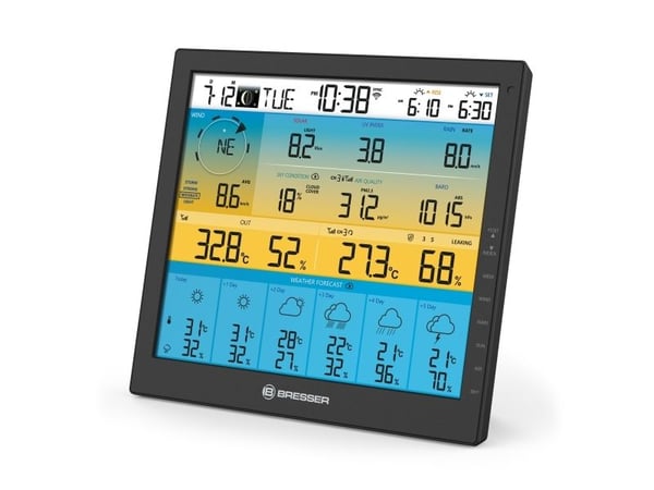 Bresser Optics 7003220, Sort, Høydemåler, Anemometer (vindhastighet), Inne Barometer, Inne hygrometer, Inne Termometer,..., Barometer, Hygrometer, ...