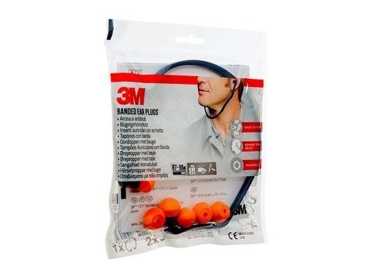 3M 1310C1, Gjenbrukbar øreplugg, Blå, Gult, 26 dB, 87 dB, Polybag