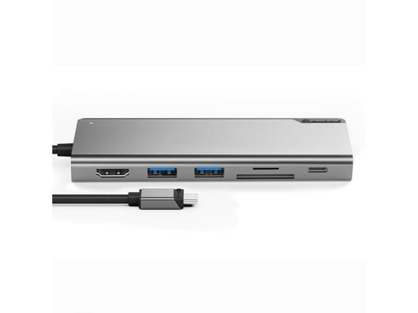 ALOGIC ULDUNIV2-SGR, Ledningsført, USB 3.2 Gen 1 (3.1 Gen 1) Type-C, 100 W, Grå, MicroSD (TransFlash), SD, 5120 x 2880 pikseliä, 5120 x 2880 kuvapi...
