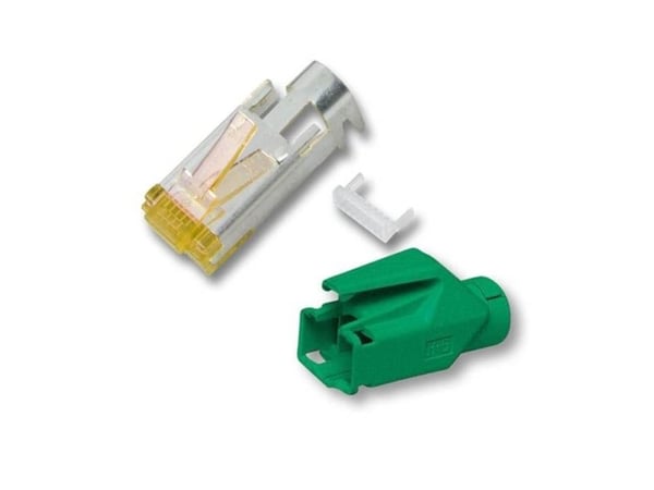 EFB Elektronik RJ45-Hirose Stecker STP TM31 grün 50 Stueck 3 Elemente Cat.6A, RJ-45, Grønn, Hankjønn, Rett, Cat6, S/UTP (STP)