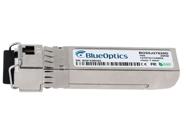 BlueOptics 100-01903-BXU-20-BO, Fiber optisk, 10000 Mbit/s, SFP+, LC, 9/125 µm, 10000 m