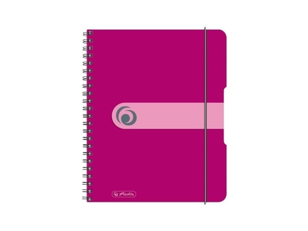herlitz college block easy orga to go, A5, 80 ark, berry special linjaler, rutig, träfri, 80g/kvm, perforerad, - 1 st (11293776)